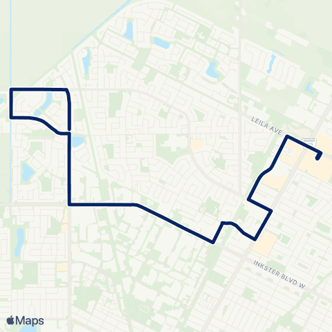 Winnipeg Transit Watson - Dr. Jose Rizal map