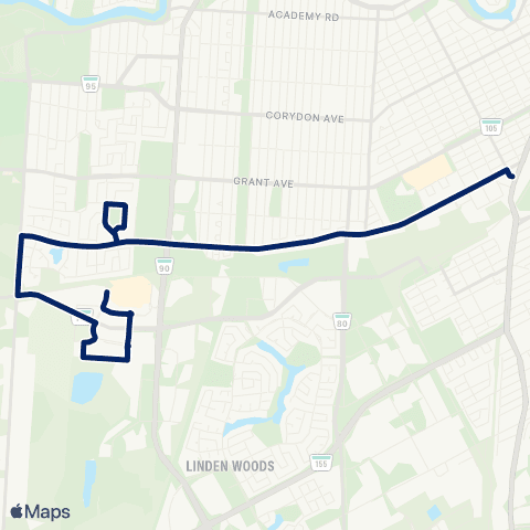 Winnipeg Transit Taylor - West Taylor map