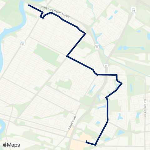 Winnipeg Transit Peguis - Donwood map