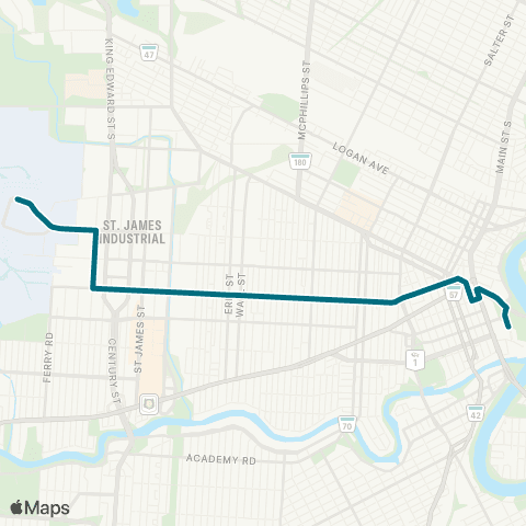 Winnipeg Transit Ellice map