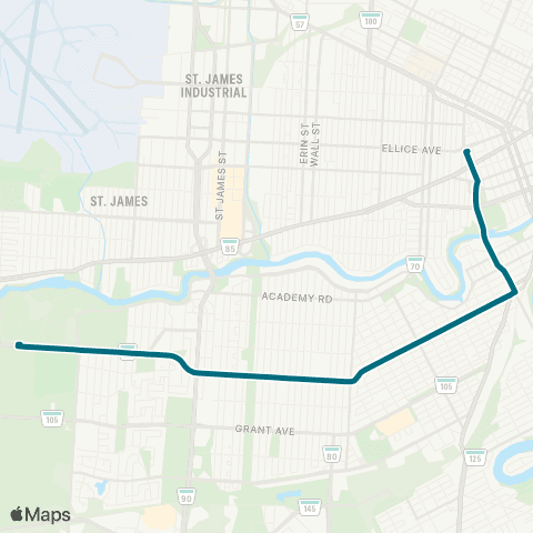 Winnipeg Transit Corydon map