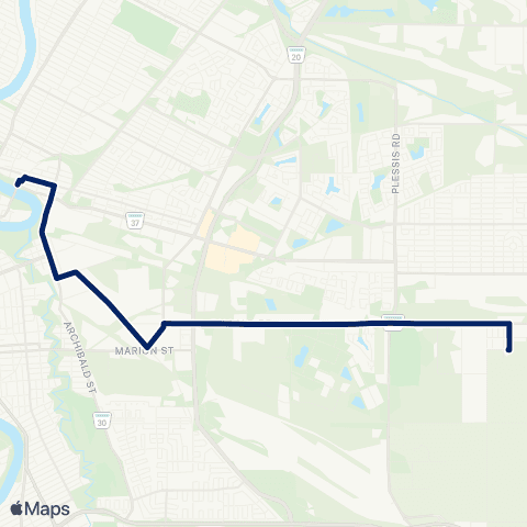 Winnipeg Transit Dugald map