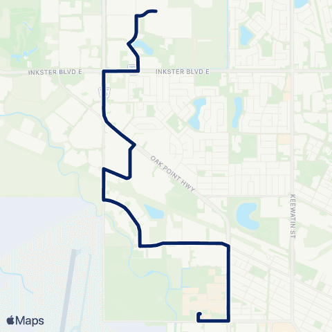 Winnipeg Transit Brookside map