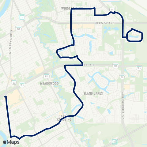 Winnipeg Transit Southglen - Cottonwood map