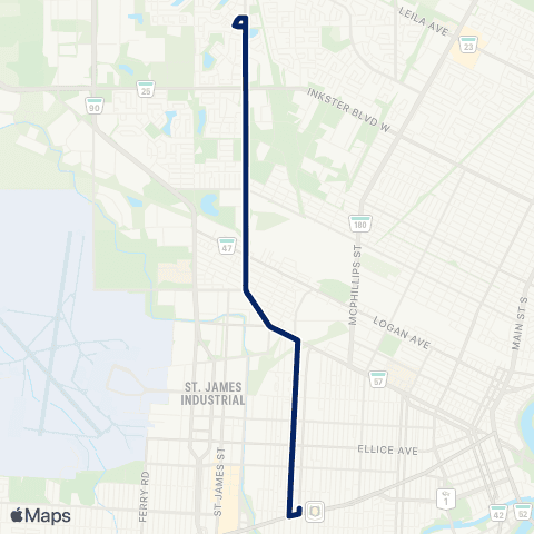 Winnipeg Transit Keewatin map
