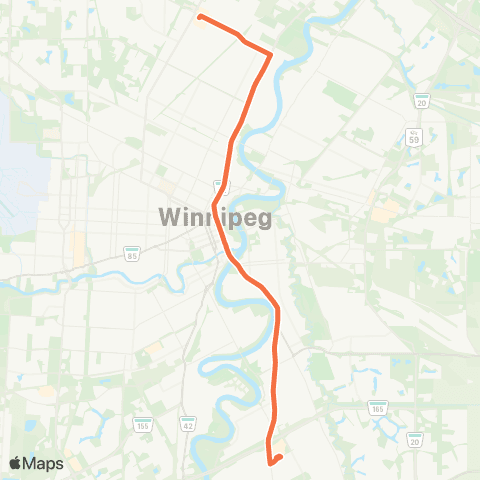 Winnipeg Transit Main - St. Mary's map