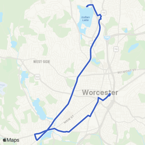 WRTA Canterbury St. / Webster Sq. Plaza / Pk Ave Connec map