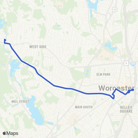 WRTA Chandler West Tatnuck map