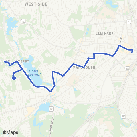 WRTA Washington Heights map