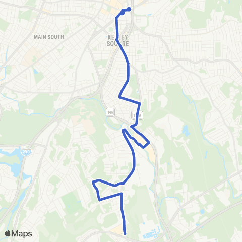 WRTA Walmart / Fair Plaza map