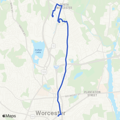WRTA Qcc - Burncoat St map