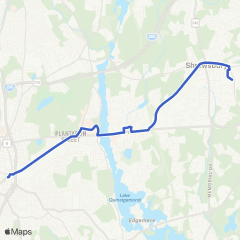 WRTA Shrewsbury St Shrewsbury map