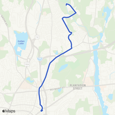 WRTA Mountain Vil-Century - Lincoln St map