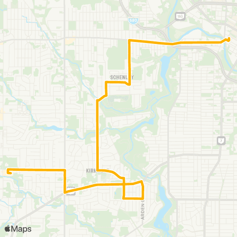 WRTA Cornersburg map
