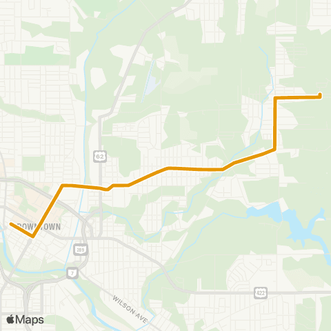 WRTA McGuffey Rd map