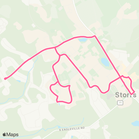 University of Connecticut (HuskyGO) Campus Loop 2 map