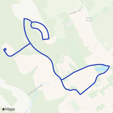 University of Connecticut (HuskyGO) New Blue Line map