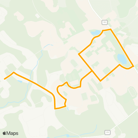 University of Connecticut (HuskyGO) Orange Line map