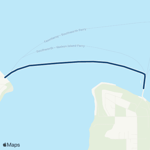 Washington State Ferries Southworth - Vashon Island map