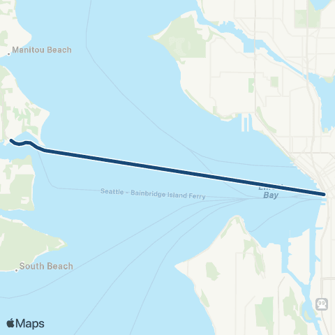 Washington State Ferries Bainbridge Island - Seattle map