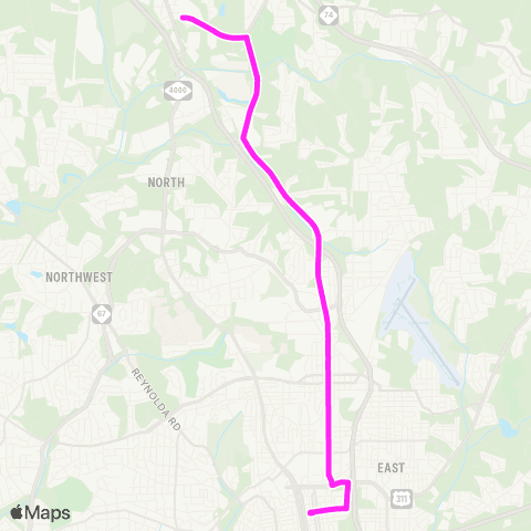 Winston-Salem Transit Authority Hanes Mill Rd Walmart - DSS - Patterson map