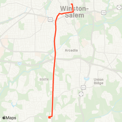 Winston-Salem Transit Authority Peters Creek Pkwy Walmart map