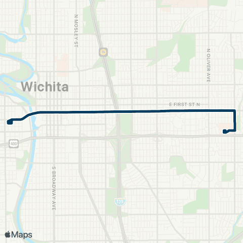 Wichita Transit Douglas map