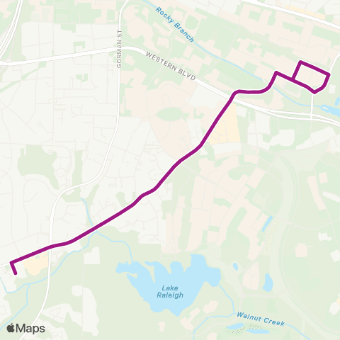 Wolfline Avent Ferry Corridor	 map