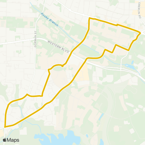 Wolfline Gorman Street & Main Campus map