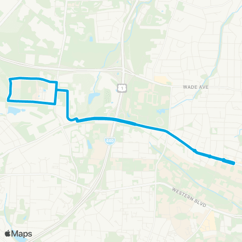Wolfline Carter-Finley P&R - Centennial Biomedical Cam. map