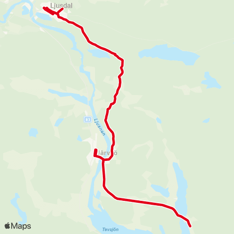 X-trafik Ljusdals Resecentrum — Öratjärn map