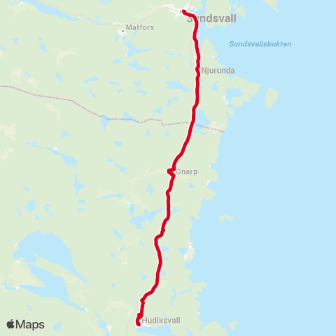 X-trafik Stenstan — Hudiksvalls Station map