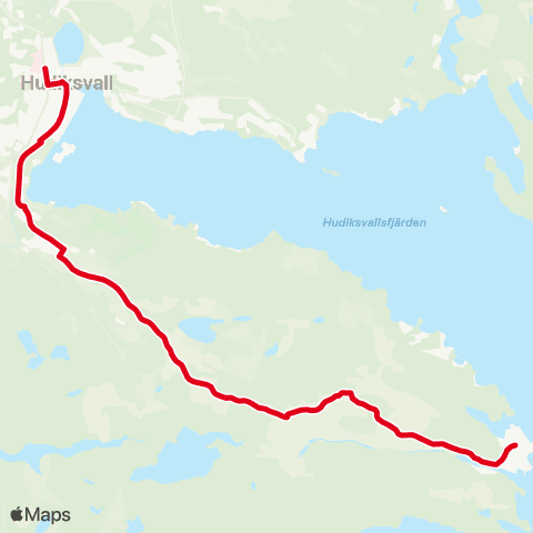 X-trafik Saltvik — Hudiksvall Sjukhuset map