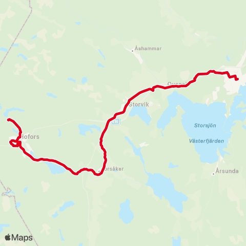 X-trafik Storvik Station — Hofors Station map