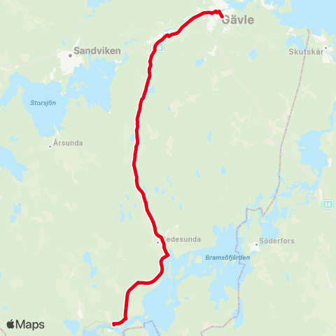 X-trafik Hedesunda — Mumman map