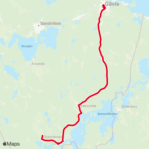 X-trafik Mumman — Hedesunda map