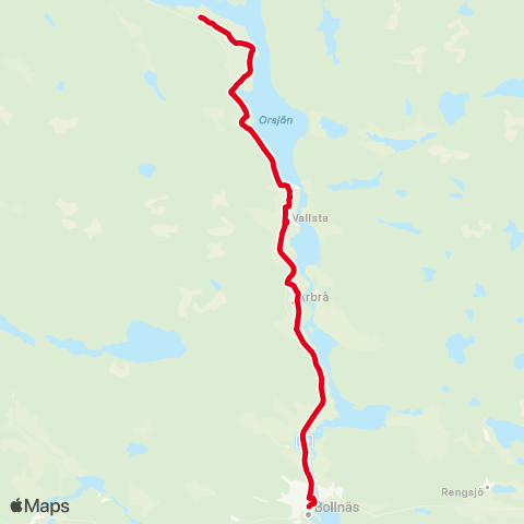 X-trafik Bollnäs Resecentrum — Karsjö map