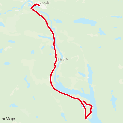 X-trafik Ljusdals Resecentrum — Garvarbäcken map