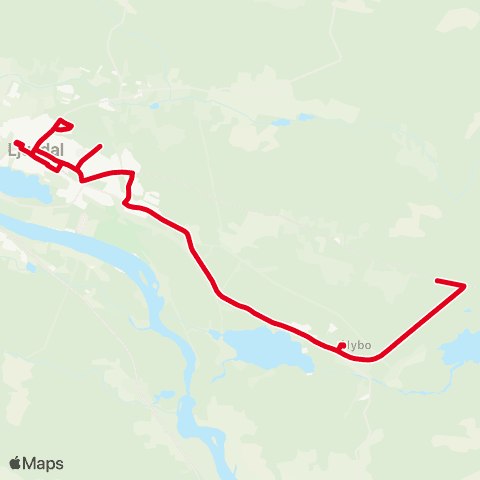 X-trafik Tjärnelund — Ljusdals Resecentrum map