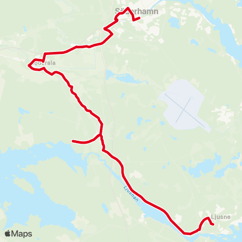 X-trafik Järnbron — Ljusneborg map