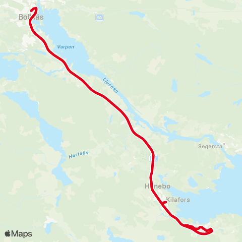 X-trafik Bollnäs Resecentrum — Lilltjära Vassbacken map