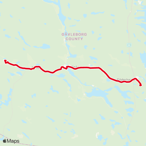 X-trafik Hällåsen — Sommars map