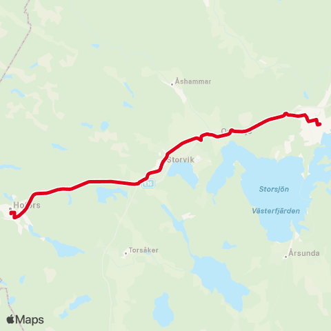 X-trafik Hofors Centrum — Sandviken Resecentrum map