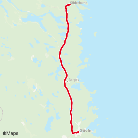X-trafik Faxepark — Gävle Centralstation map