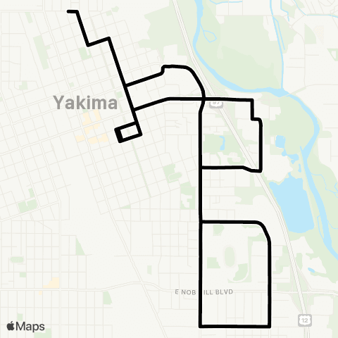 Yakima Transit Fair Ave / N. 1st ST map