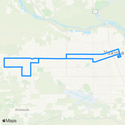 Yakima Transit Summitview / Lincoln map