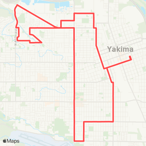 Yakima Transit Fruitvale / Mead map
