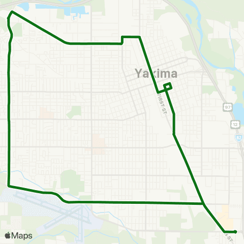 Yakima Transit 40th Ave. / Washington map