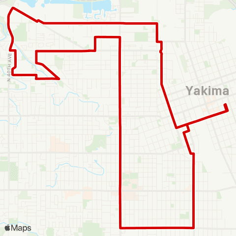 Yakima Transit Mead / Fruitvale map