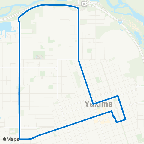 Yakima Transit Lincoln / Summitview map